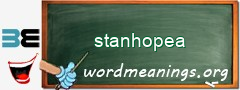 WordMeaning blackboard for stanhopea